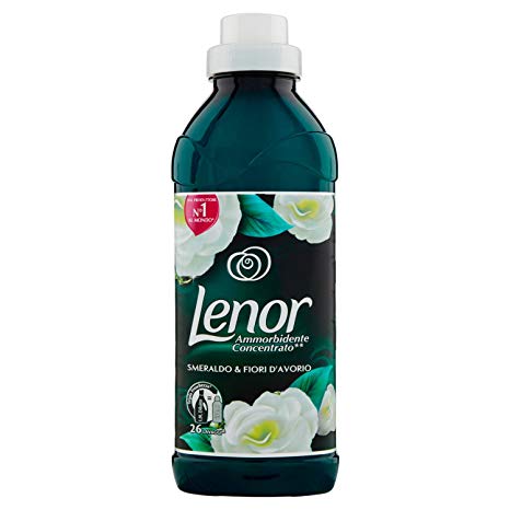 LENOR Ammorbidente Concentrato Smeraldo e Fiori D'Avorio 26 Lavaggi - 650 ml