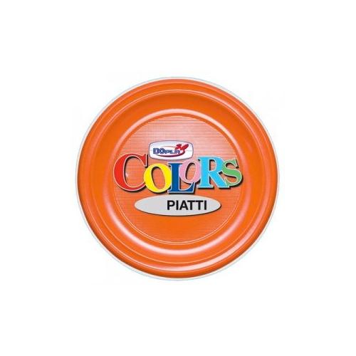 DOPLA Colors 50 Piatti Frutta in Plastica Monouso 