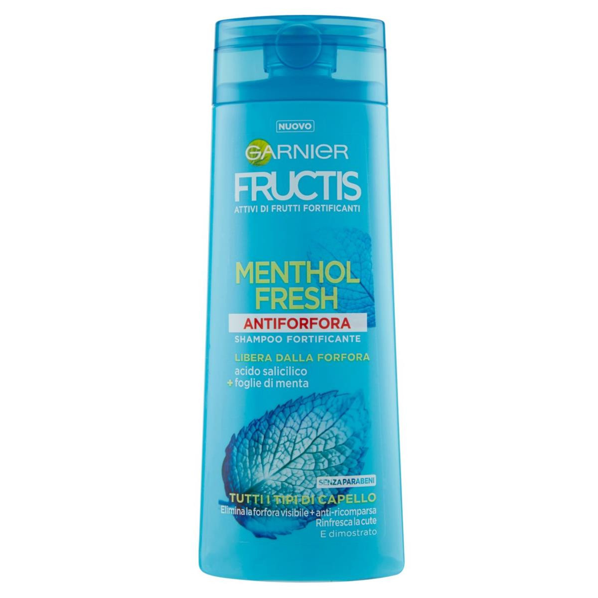GARNIER Fructis Menthol Fresh - Shampoo antiforfora per tutti i tipi di capello - 250 ml