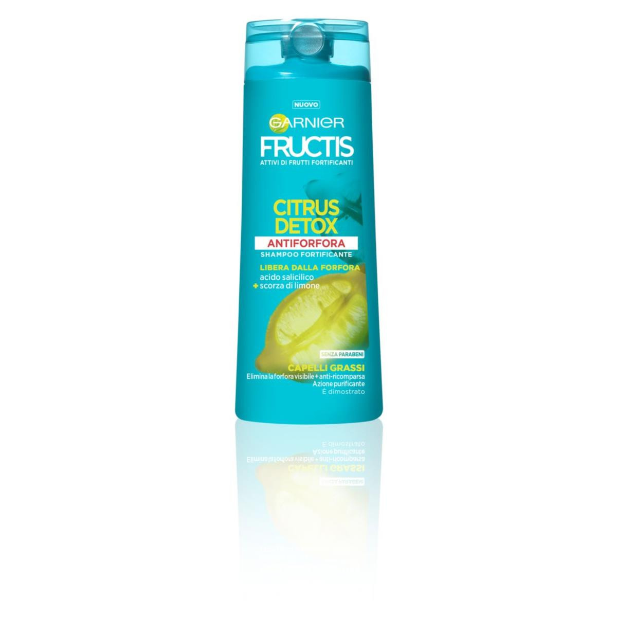 GARNIER Fructis Antiforfora Citrus-Detox Shampoo per Capelli Grassi 250ml