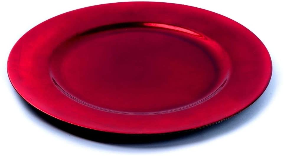 Sottopiatto in Plastica Rosso Lavabile in Lavastoviglie Dimensioni 33x33x2