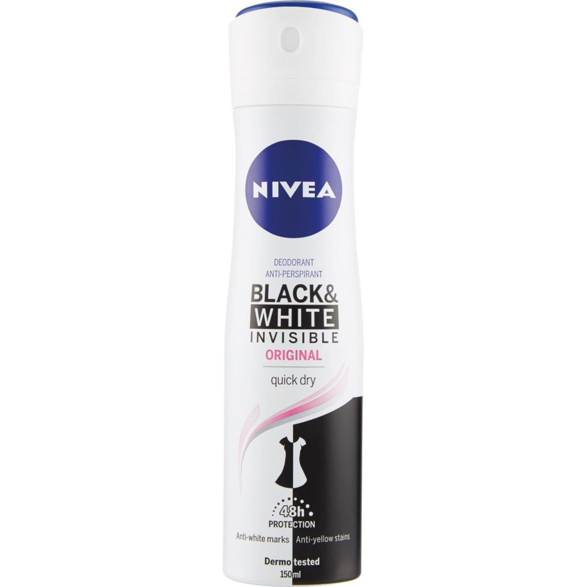 Nivea Deodorant Anti-Perspirant Black & White Invisible Original 150 ml