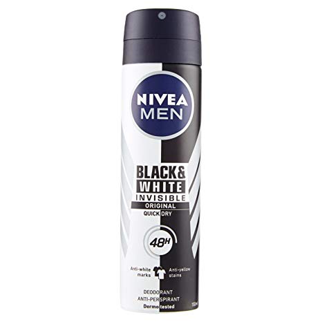 NIVEA MEN Deodorante Anti-Perspirant Black & White Invisible Original 150ml