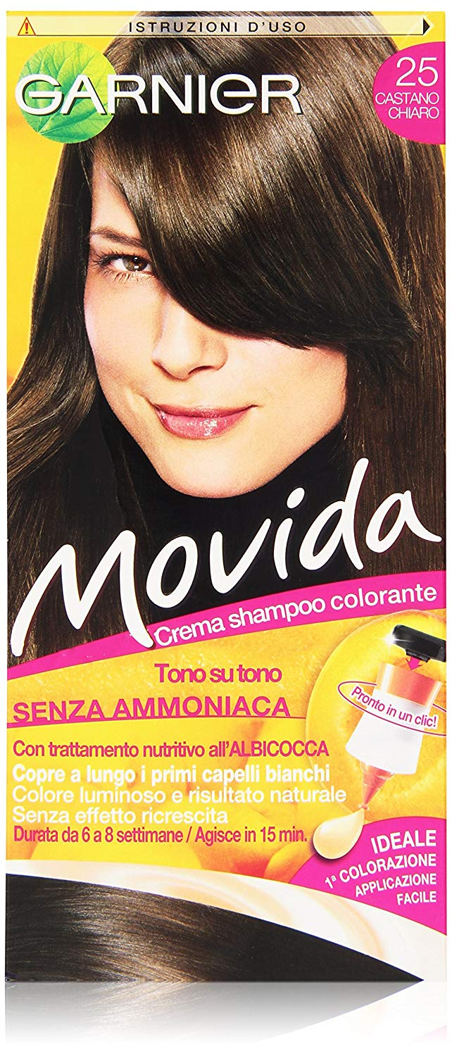 Movida Crema Shampoo Colorante Castano Chiaro N.25