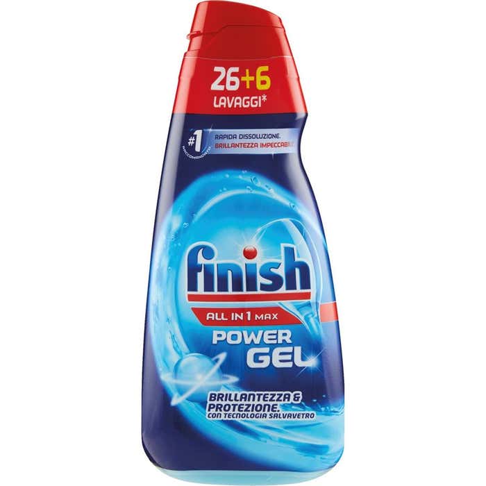 FINISH Powe Gel lavastoviglie tutto in 1 brillantezza & protezione 650 ml