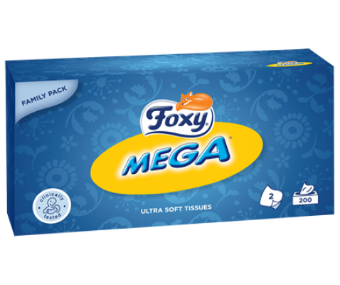 FOXY Mega fazzoletti ultra soft 200 pezzi 2 veli