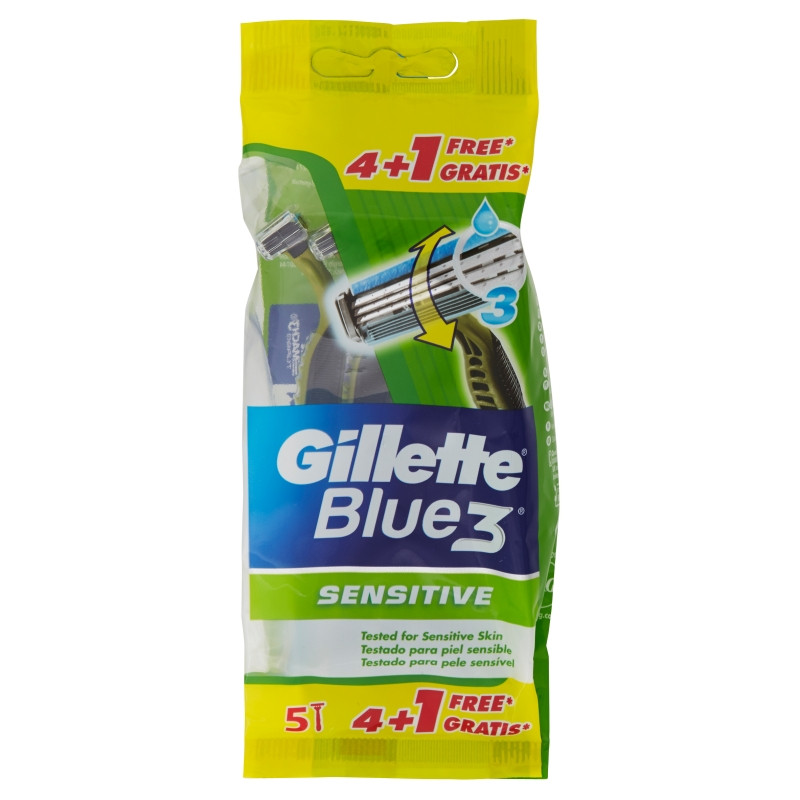 GILLETTE rasoio usa e getta blue3 sensitive 4 pz