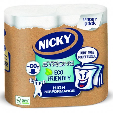 NICKY Carta Igienica Strong Eco Friendly 4 pezzi