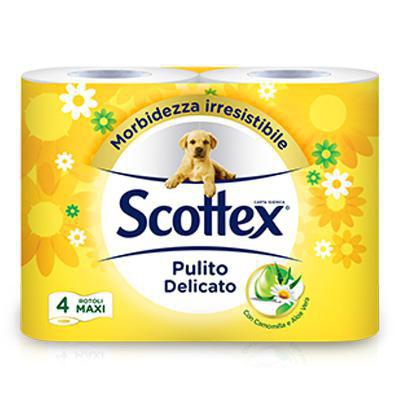 SCOTTEX Igienica Pulito Delicato con Camomilla e Aloe Vera