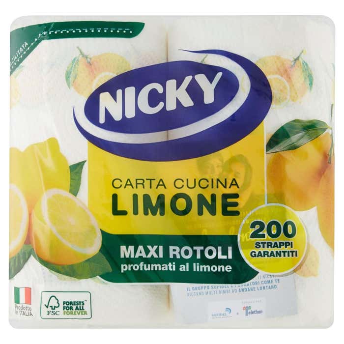 NICKY Asciugatutto limoni 2 rotoli