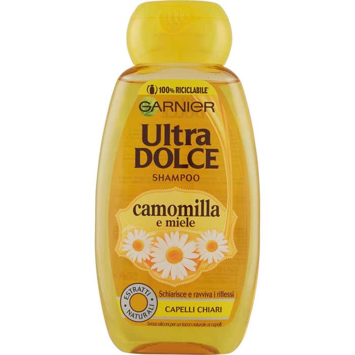 Garnier Ultra Dolce Shampoo all'estratto di Camomilla e Miele per capelli chiari, 300 ml